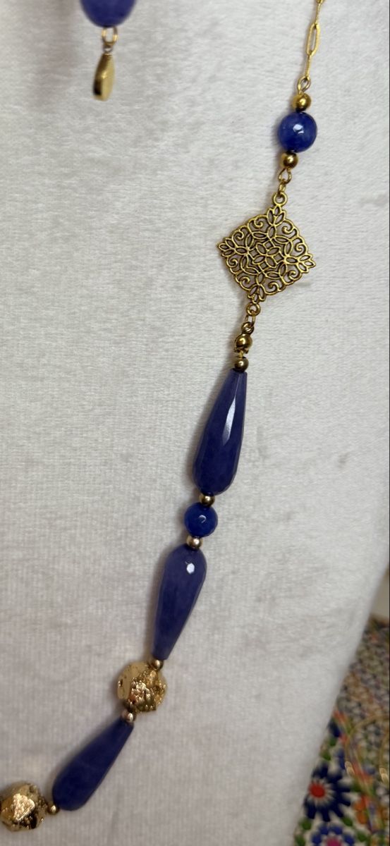 Altri gioielli: Handmade Necklace and Earrings Set Blue – Nuovo (secondo la descrizione) da Bouveret venduto da dou_g8q7 2