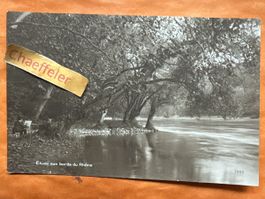 Antike Postkarte "Etude aux bords du Rhône", 1943!