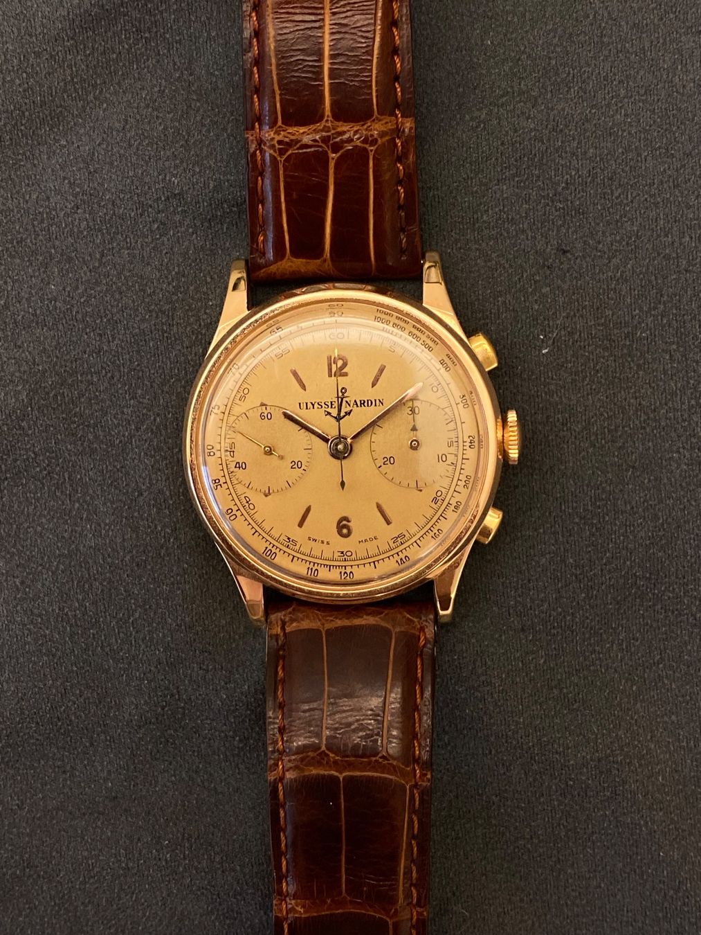 Ulysse Nardin Orologi: Ulysse Nardin Chronograph 18Kt. Rotgold – Usato da Zumikon venduto da Zeitschrauber