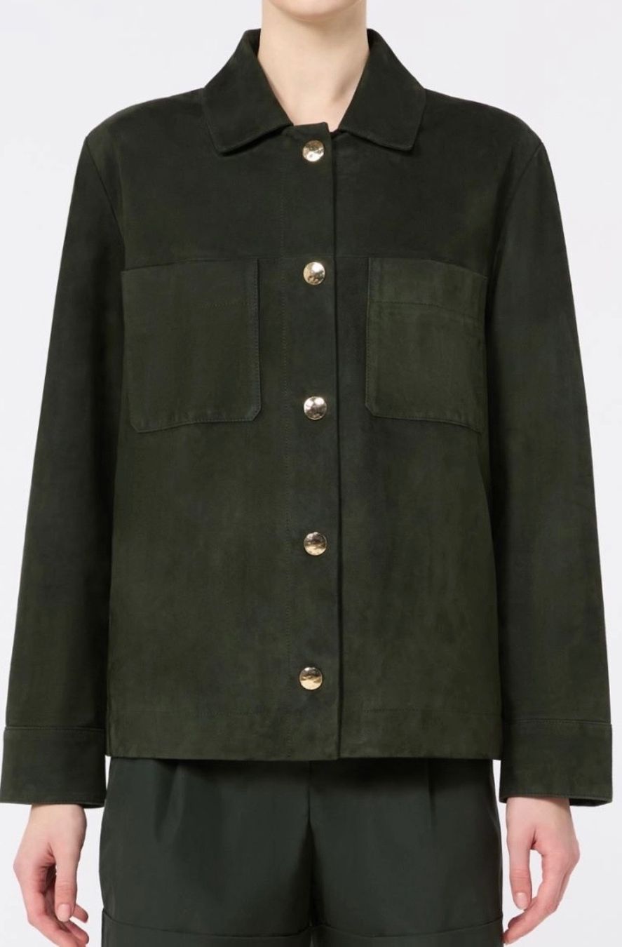 Max Mara Giacche: Max Mara Wildlederjacket dunkelgrün – Nuovo e nell'imballaggio originale da Küsnacht ZH venduto da Casanuovo 7