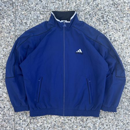 Vintage Adidas embroidered dark blue jacket