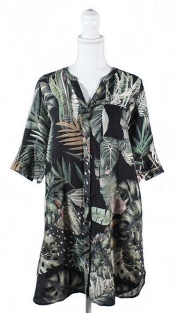 Frogbox Hemdblusenkleid aus Leinen Gr. 36