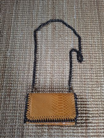 Sac en cuir orange/jaune inspiration Stella M.