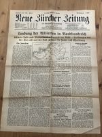 Original Seite Neue Zürcher Zeitung 6. Juni 1944 D Day 2. WK