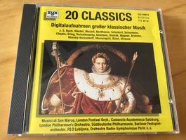 20 Klassiker CD Bach Mozart Beethoven Schubert Chopin uvm.