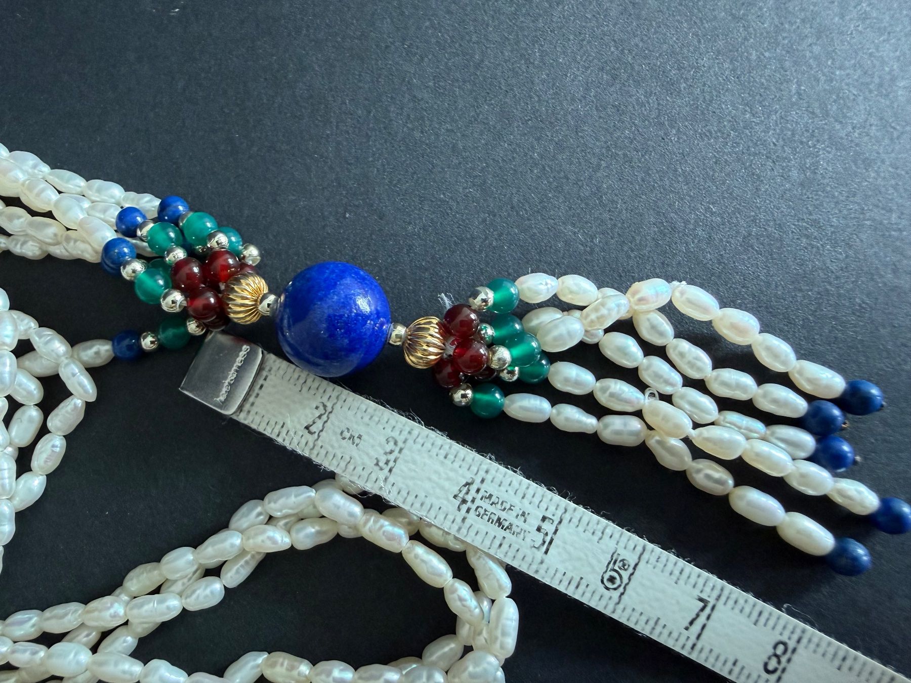 Catenine: Echte Perlen Kette mit Lapislazuli – Usato da Spiegel b. Bern venduto da Rogger72 3