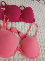 2 Damen BHs Grösse38/85 & 40/95 Pink Top Zustand-Push-up