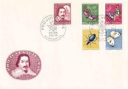 1956, Carlo Madernos Nr. J163-167,  illustriertem Blanco-FDC