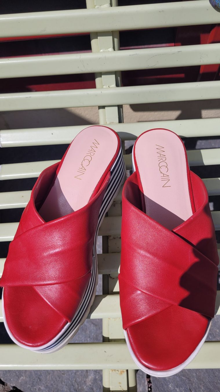 Marc Cain Scarpe da donna: Marc Cain Sandalen Rot Statement Gr.39 – Usato da Winterthur venduto da Gartenoase144 7