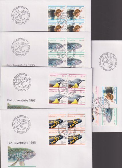 Tutti i francobolli: PJ. FDC-Serie 1995. Einzelmarken & Vierer-Blocks. – Nuovo (secondo la descrizione) da Koblenz venduto da Boerse6