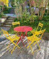 Gartentisch Set, Tisch und Stühle klappbar.