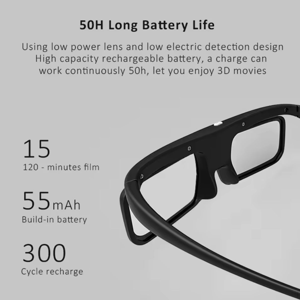 Occhiali & Lenti: 2x DLP Link Active Shutter 3D Glasses – Nuovo (secondo la descrizione) da Zürich venduto da jankais3r 5
