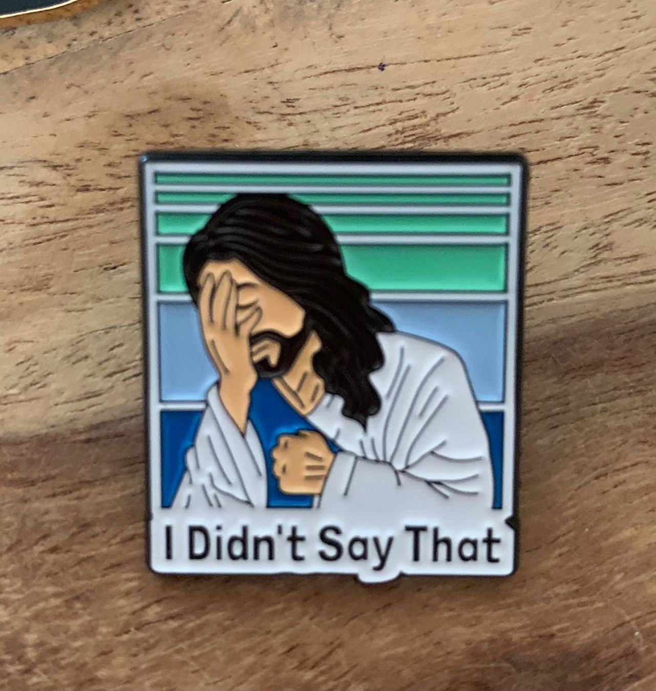 Placchette & Badge: Lustiger Pin  Jesus – Nuovo e nell'imballaggio originale da Geneve venduto da vane267