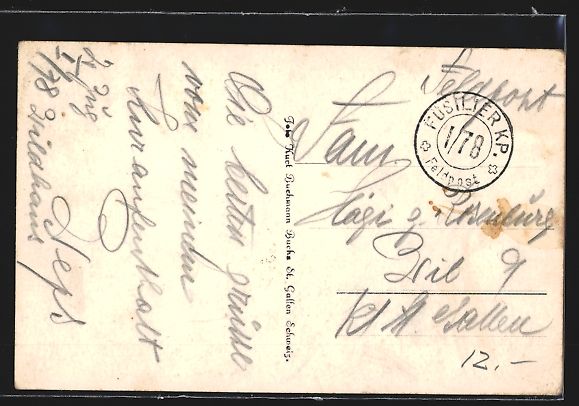Cartoline postali: Wildhaus, Ortspartie mit Kirche und Scha – Usato da Berlin venduto da bartko-reher 1