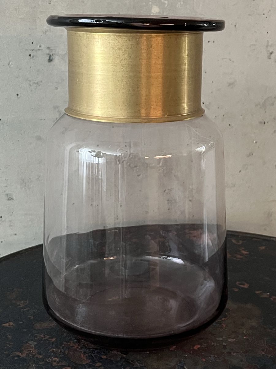 Vasi & Recipienti: Mungeblasene Vase mit Messingring – Usato da Wabern venduto da La-Vitrine 6