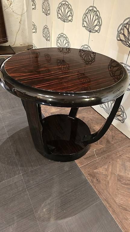 Tavoli: Table basse art déco en ébène de Macassar  – Usato da Mollens VD venduto da espritartdeco 1