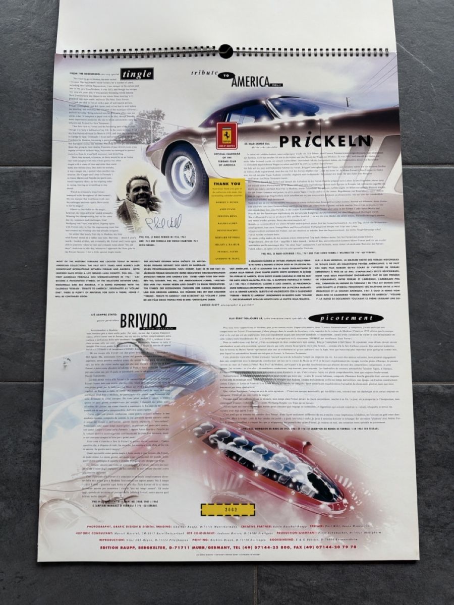 Ferrari Calendari: Original Ferrari Kalender 1996 – Usato da Wolfwil venduto da Rolex1 1