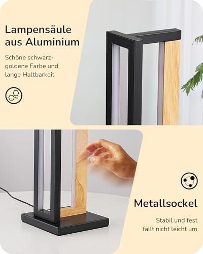 Lampen: Nachttischlampe Touch Dimmbar Metall Holz Design moderne – Neu und originalverpackt aus Hundwil von Pakethase 6
