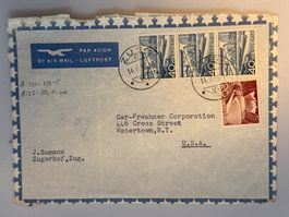 1955 Brief Airmail nach New York