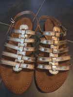 Sandales dorées en cuir Les tropéziennes taille 40