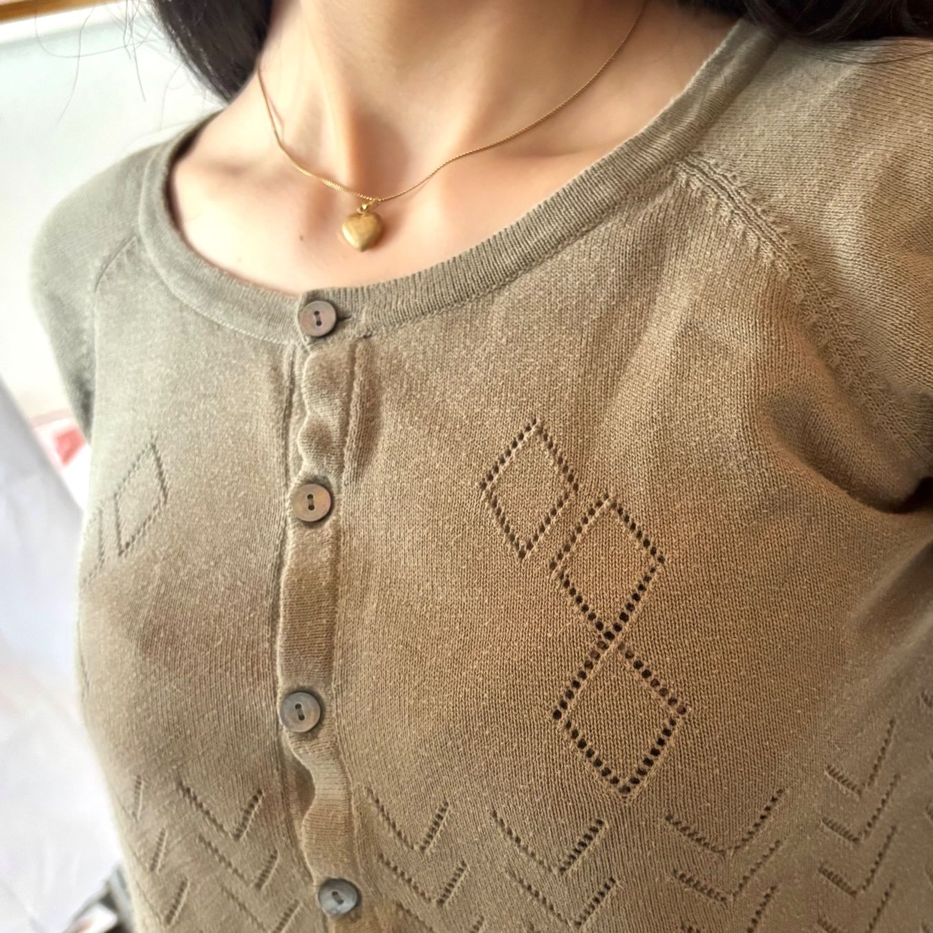 Tops: green button up top – Gebraucht aus Leissigen von lamooniade 1