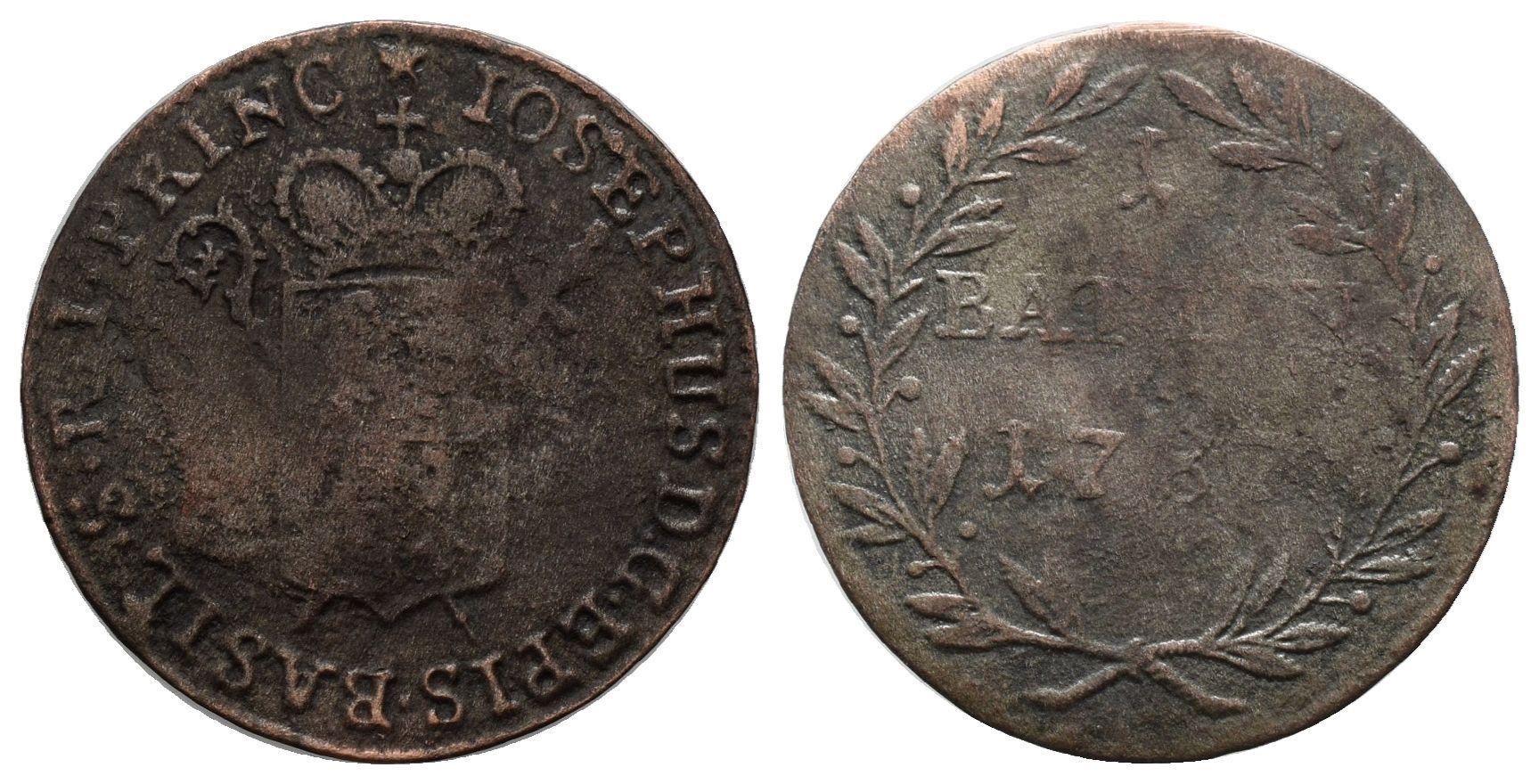 Tutti le monete: Basel Bistum Batzen 1787  /3739 – Usato da Trimbach venduto da Solothurn1