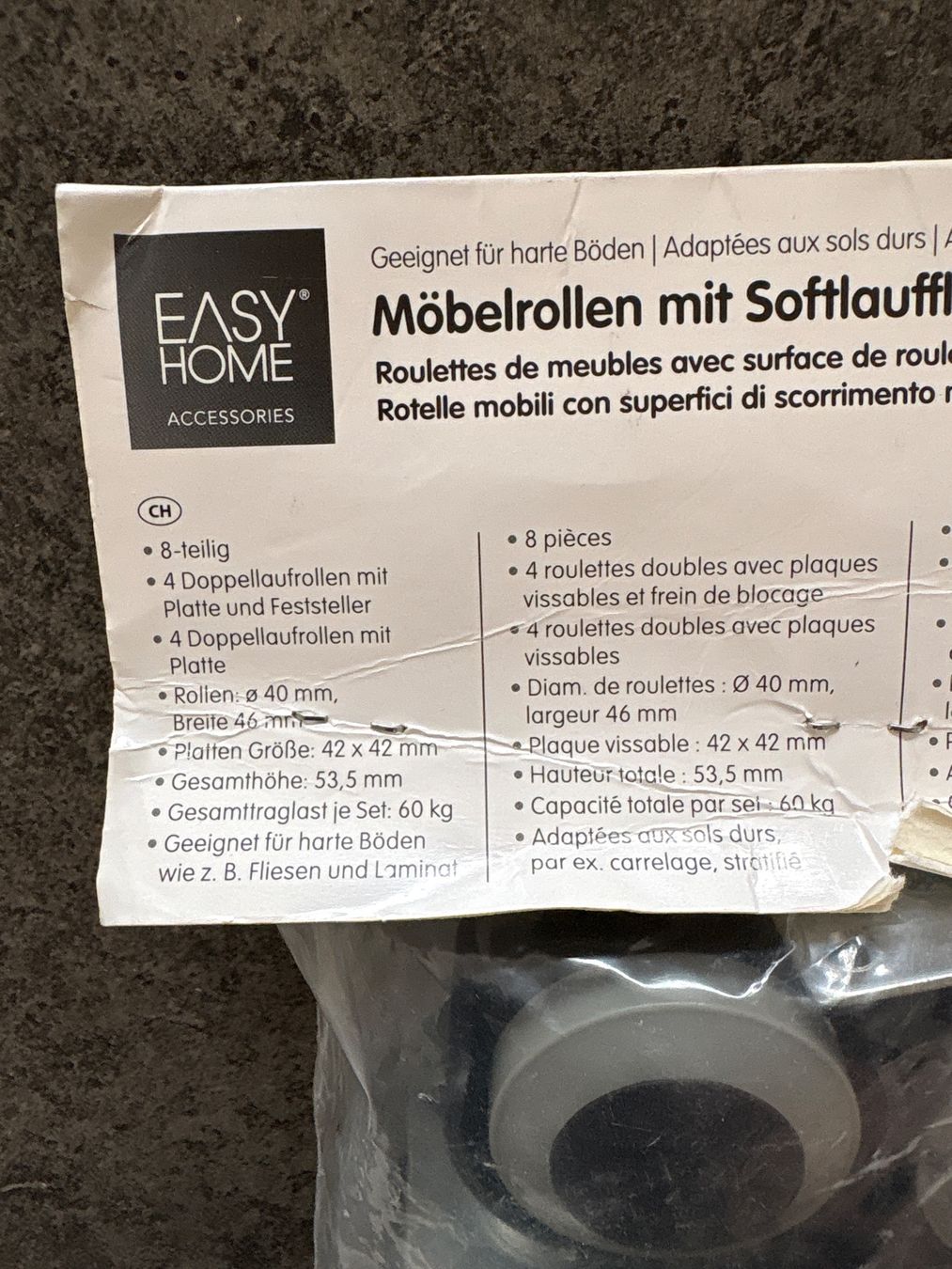 Sonstiges zum Lager & Transport: Möbelrollen 8st neu – Neu und originalverpackt aus Niederbipp von blu_jw7r 2