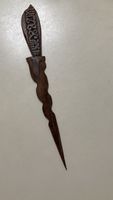 Handgeschnitzter Brieföffner aus Holz, Afrika