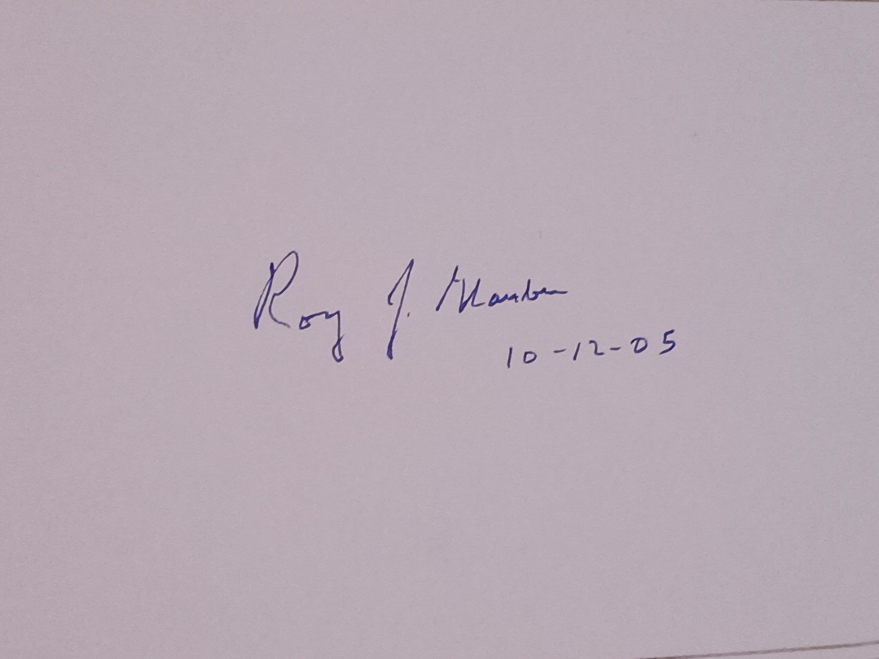 Autographes: Roy Jay Glauber - Nobelpreis - handsigniert – D'occasion à Menziken par Artographs