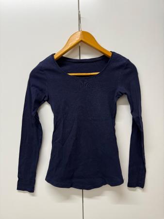 Dunkelblaues Damen Langarmshirt, Grösse S