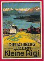 DIETSCHIBERG LUZERN, PLAKAT-REPRODUKTION, SEMIMODERNE KARTE