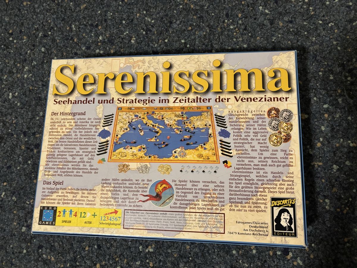 Giochi: Brettspiel Serenissima, neuwertig – Usato da Hinwil venduto da princess_12 1