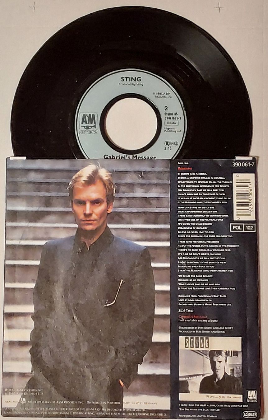 Dischi in vinile: Single 7’ - Sting - Russians - 1985 Germany – Usato da Villeret venduto da Fil11 1
