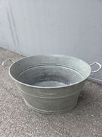 Zinkwanne/ Zuber oval mit Henkeln 