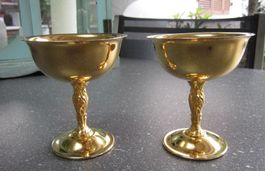 2 Sektschalen Champagnerschalen Silber vergoldet Meriden USA