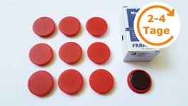 Magnete 10 Stück, 32 mm, rot