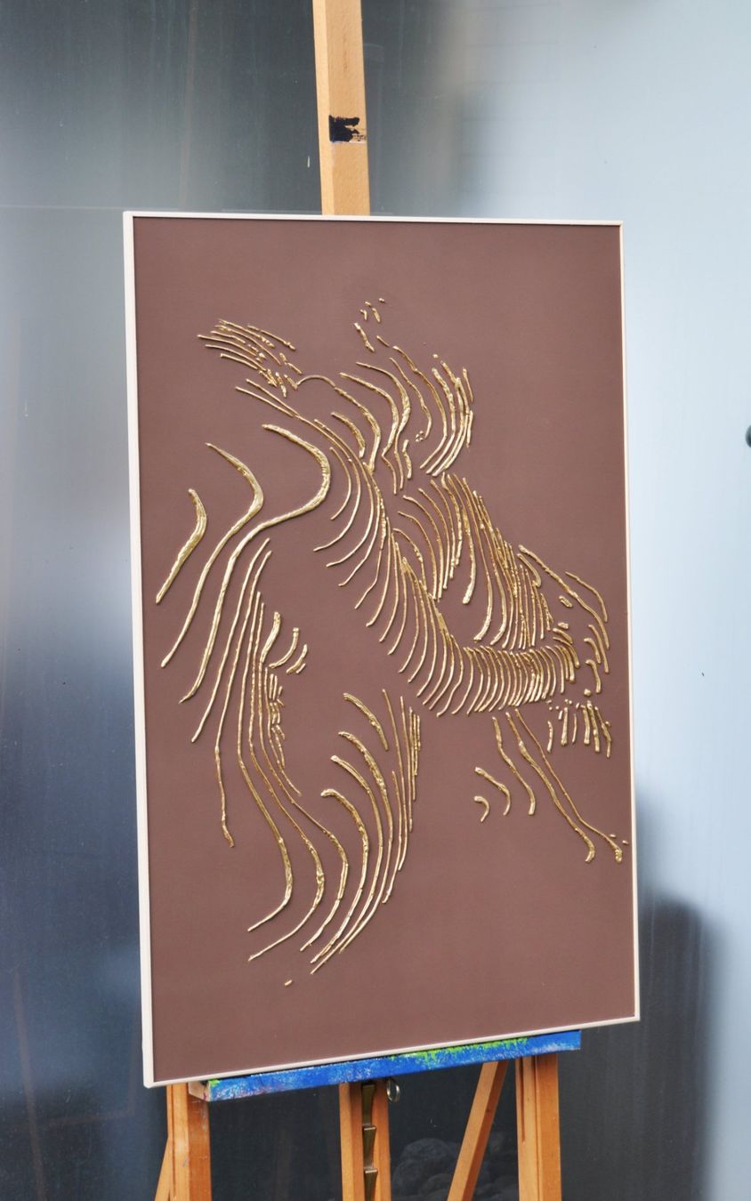 Dipinti: Texturierte Kunst Gemälde 3D mit Blattgold – Usato da Domat/Ems venduto da Lorand_ 2