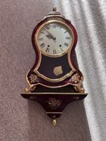 Wand Uhr Weinrot mit Pendel dekorativen Elementen