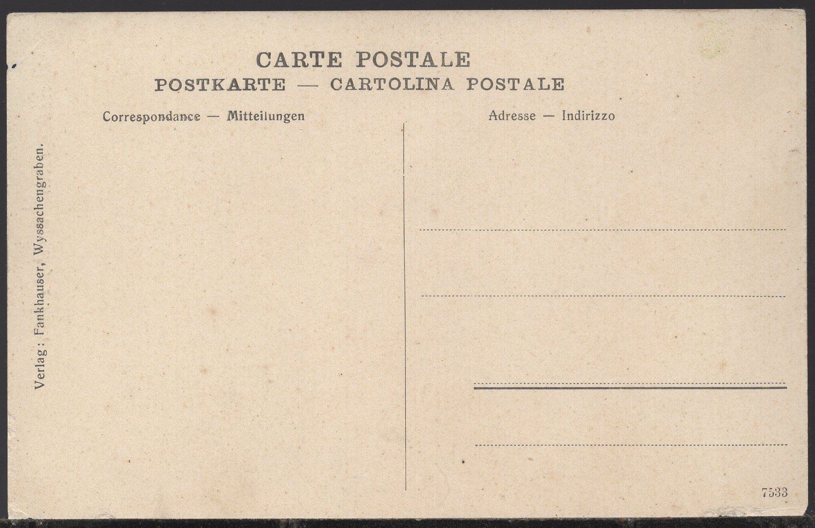 Cartoline postali: Wyssachengraben  Wirtschaft & Rössli – Usato da Aarau venduto da kufi44 1