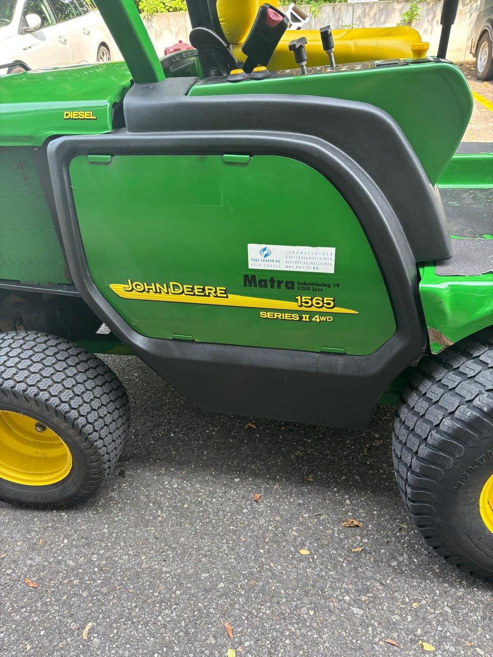 John Deere Tagliaerba: John Deere 1565 4WD Aufsitzmäher – Usato da Sursee venduto da pafu02 3