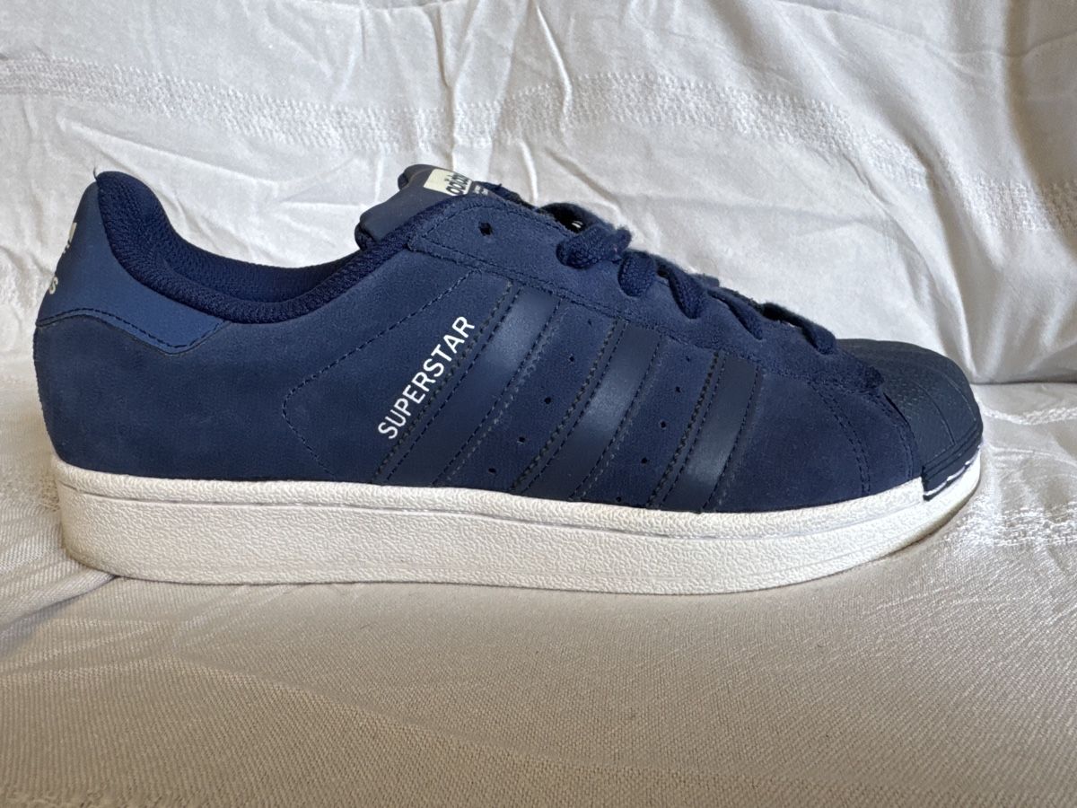 Adidas Scarpe da uomo: Adidas Superstar - Blue Suede, Great Condition - Size 39 – Usato da Berneck venduto da E_ZLK