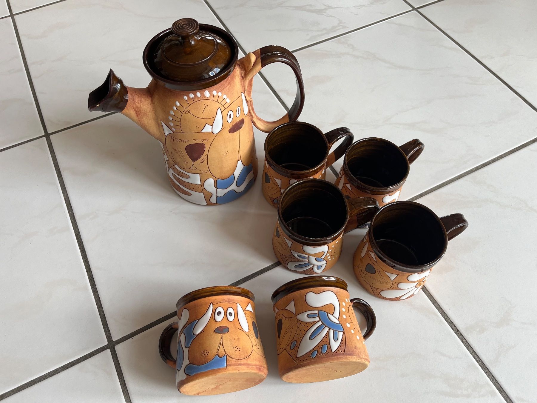 Teekannen: Théière et tasses fabrication artisanale – Gebraucht aus Montalchez von Azurea79