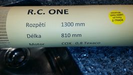 RC One Classic Modell, Texaco COX 0,8, Rarität!