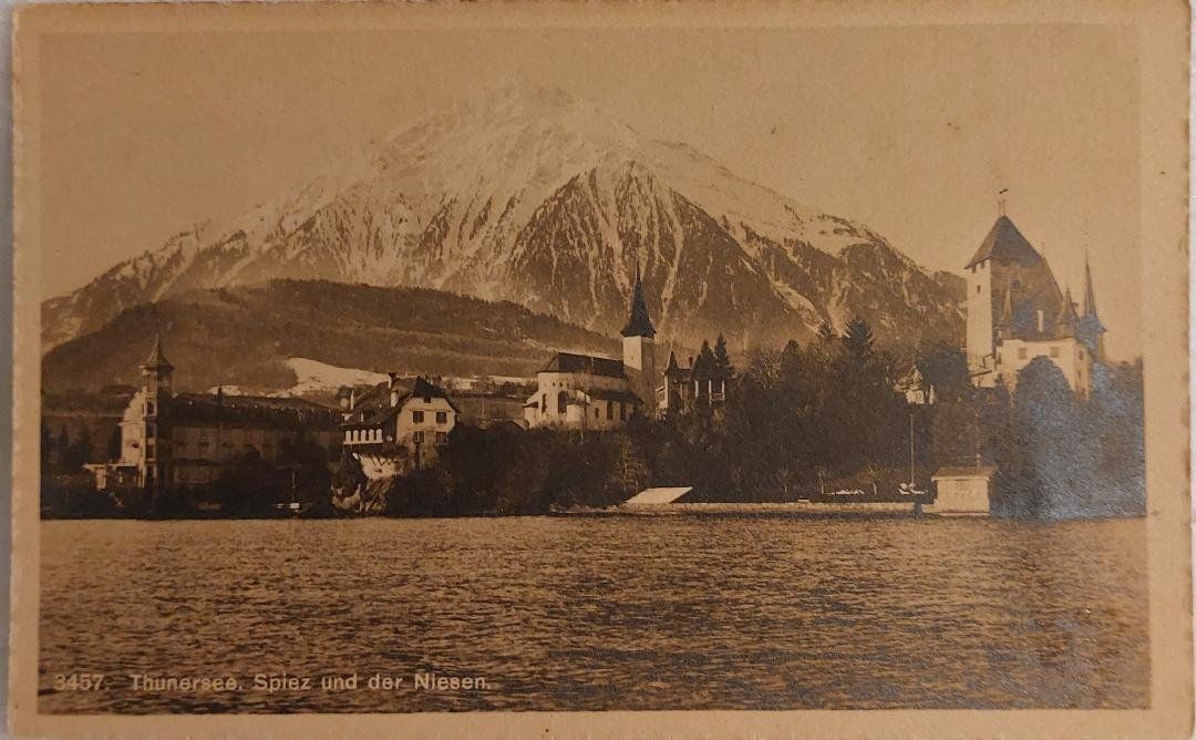 Cartoline postali: SPIEZ  &  Niesen, Thunersee – Usato da Delémont venduto da Domdom1