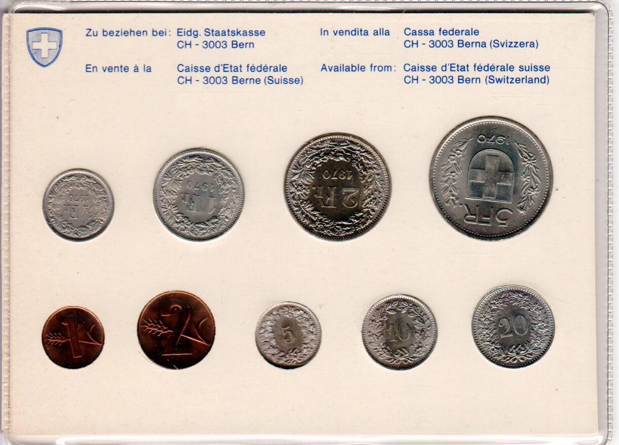 Toutes les monnaies: Münzsatz 1970 – D'occasion à Wolhusen par Curver9
