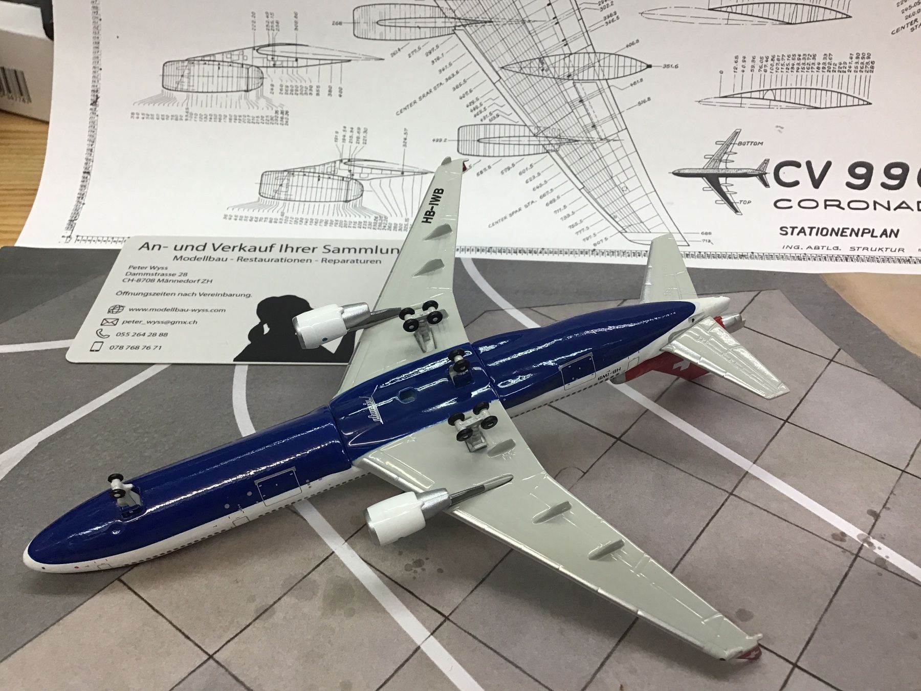 Swiss Modellbausätze & Standmodelle: Swiss MD-11 Modellflugzeug, 1:400 – Neu (gemäss Beschreibung) aus Männedorf von Spezial-Modelle 2