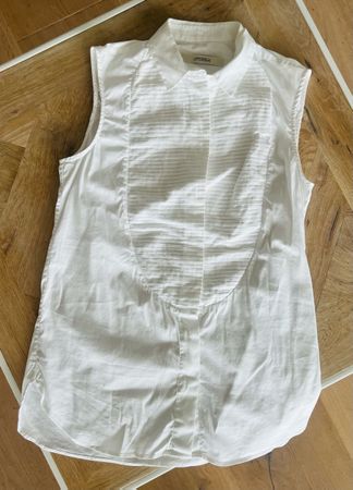 Uterqüe Bluse, ärmellos, weiss, Gr. S/36