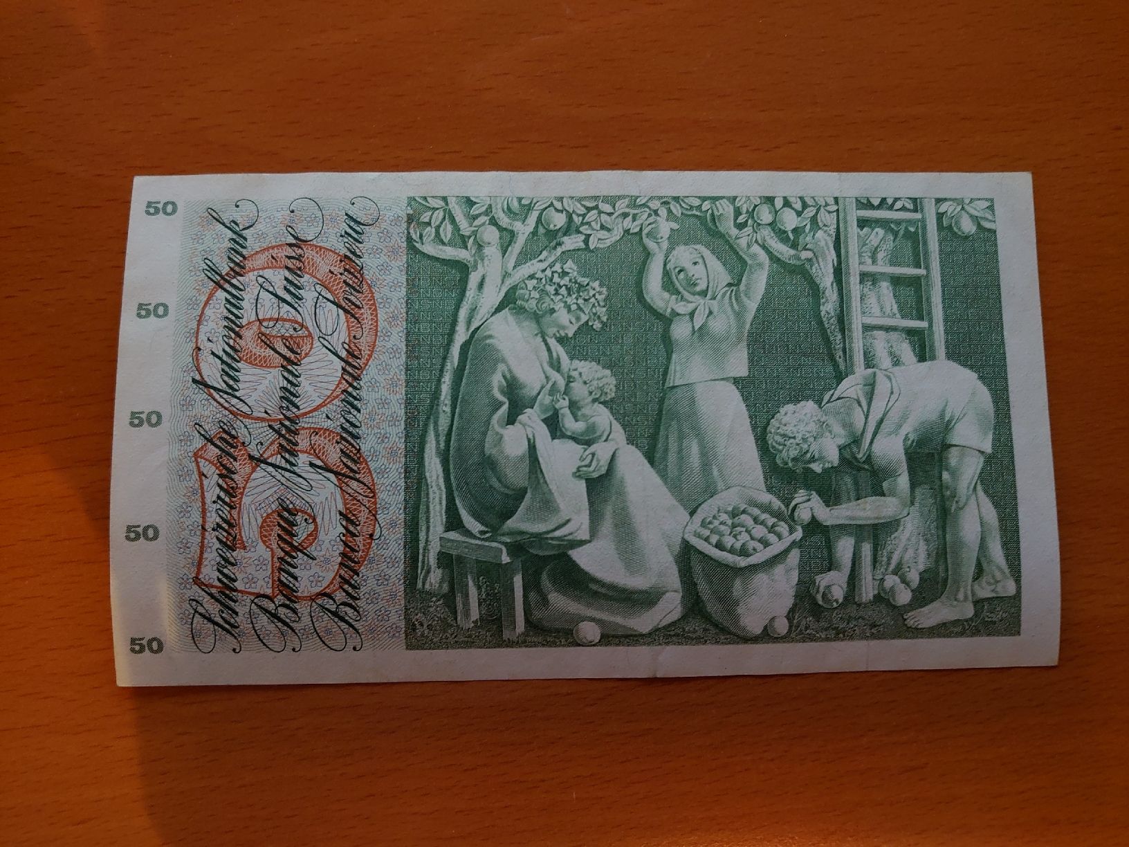 Banknoten: 50 Franken Banknote 1972, bankfrisch – Neu (gemäss Beschreibung) aus Pfungen von Aguti77 1