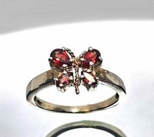 Fingerring Sterlingsilber mit Steinen