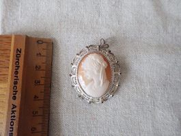 Brosche Anhänger Cameo Kamee 800Silber